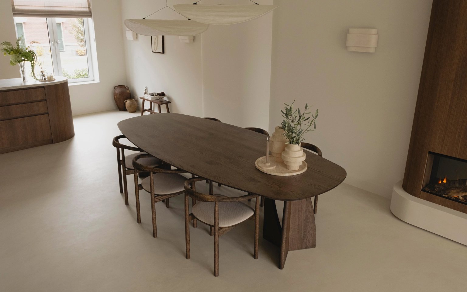 Deens ovale eettafel met Modena eetkamerstoel Table du Sud