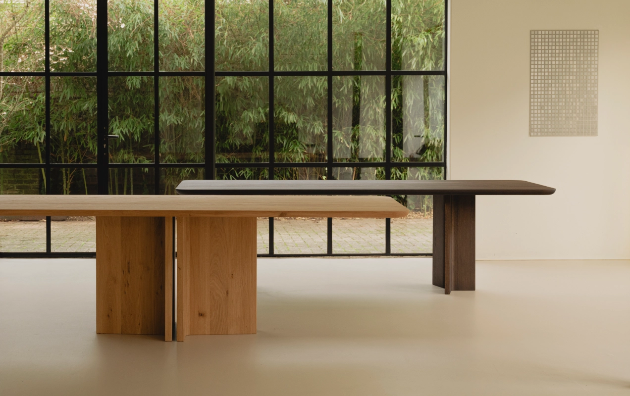 Table du Sud x Onno Adriaanse eettafels met twee verschillende onderstellen