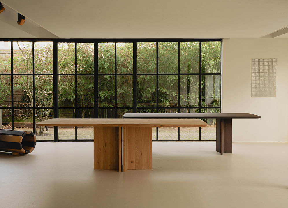 Eindproduct massief eikenhouten eettafel Table du Sud