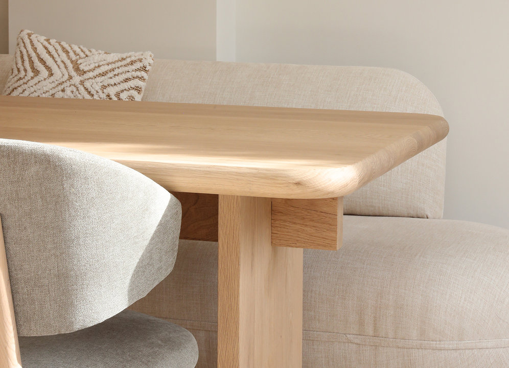 Table du Sud x Anne Claus interiors close-up van bladafwerking