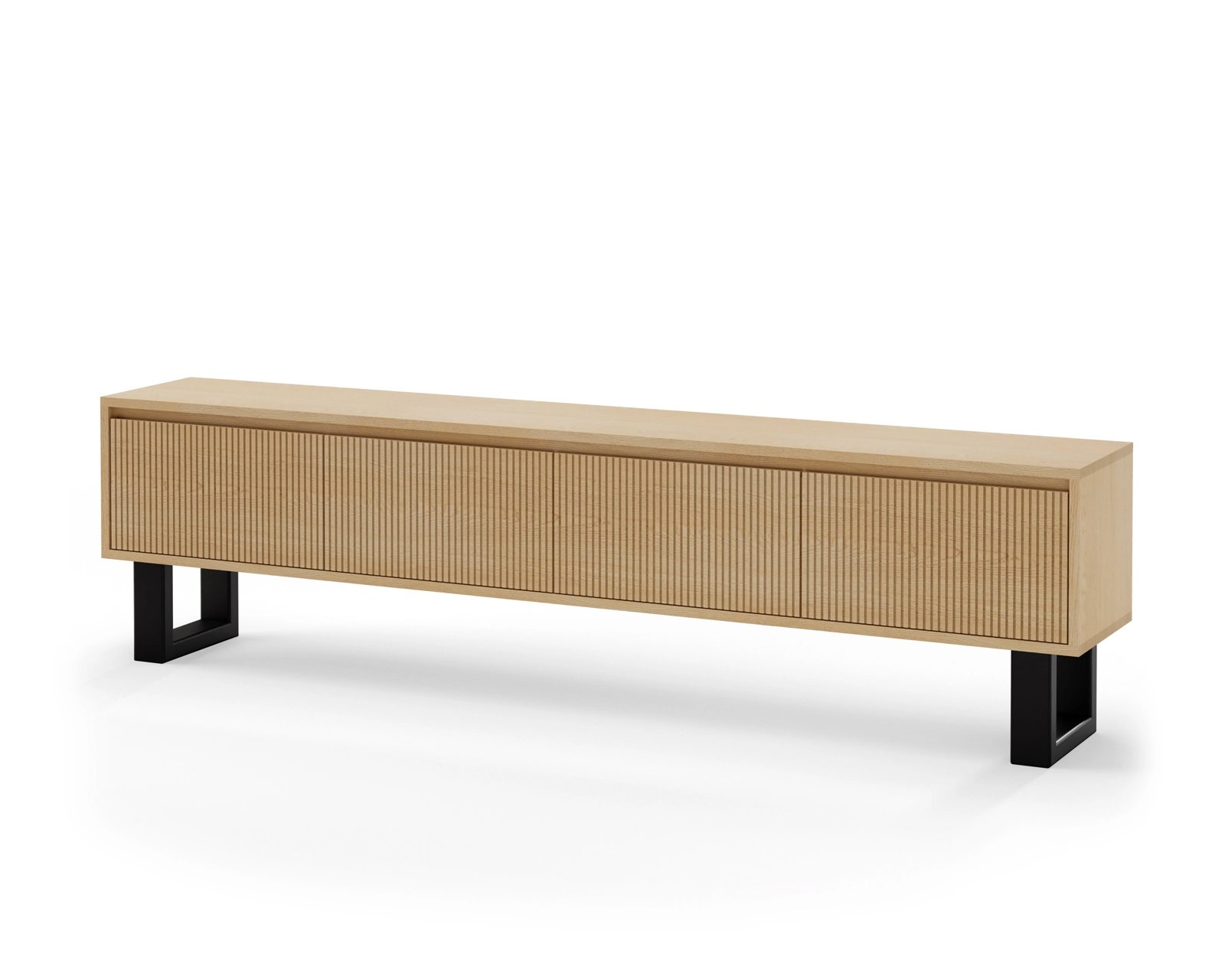 Tv-meubel_Eikenhouten_Alise_U-Poot_Groeven