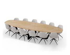 Vergadertafel_Deens_W-Poot_Stoelen
