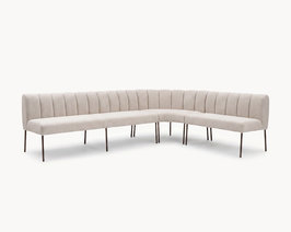 Afmeting: 200 + corner (rond) + 80 cm in Sneak - Beige 05